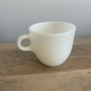 Vintage Fire King by Anchor Hocking Milk Glass Coffee Cup Mug Cottage Retro